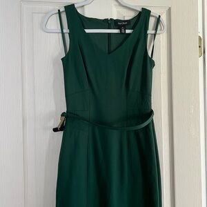 White House Black Market Forest Green Midi Dress